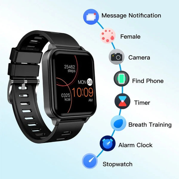 Mycooltimes CFDA RIG With ECG Blood Oxygen Sleep Monitoring Health Sports SmartWatch