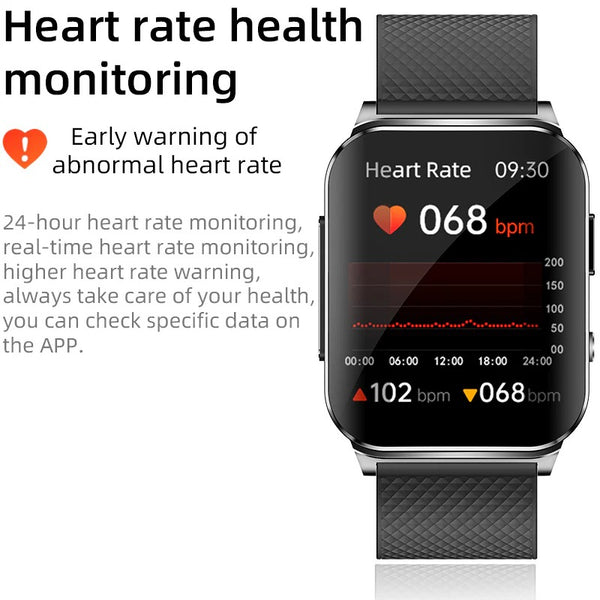 Mycooltimes  HD ECG/EKG Blood Glucose Health Monitoring Smart Sports Watch For man or women